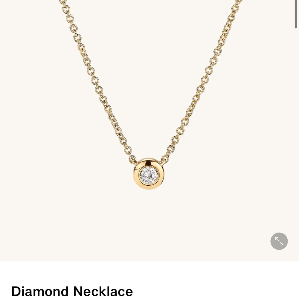 Mejuri Gold Necklace with Diamond Accent